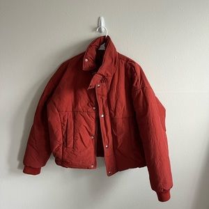 Etophe studios burnt orange puffer jacket